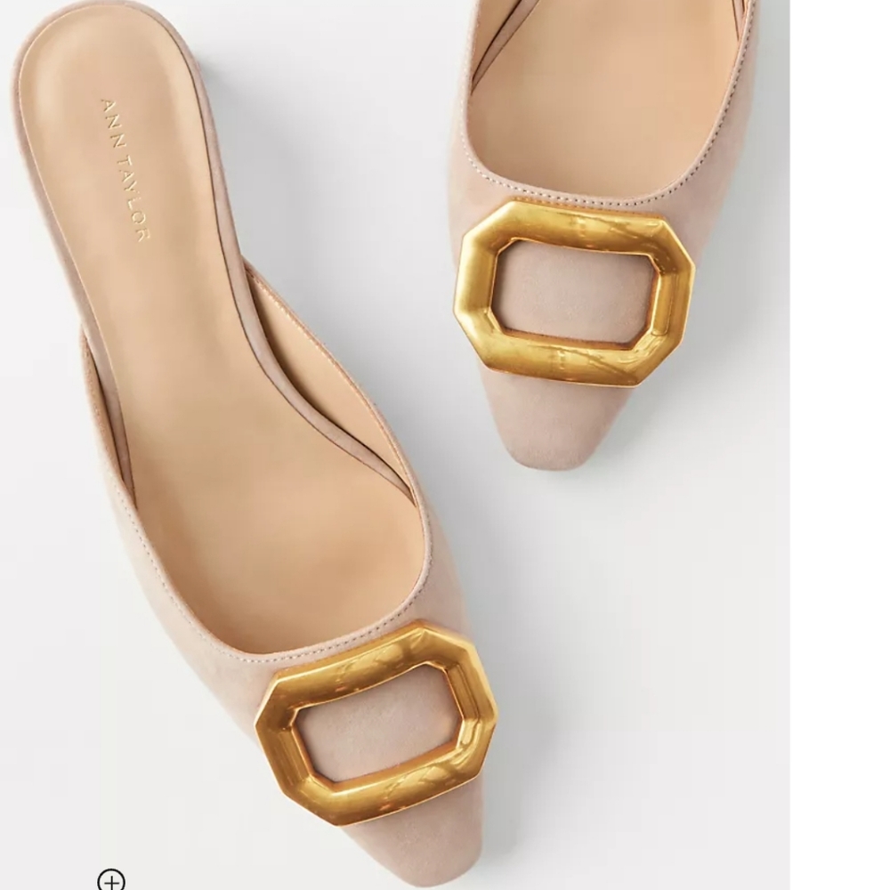 Genuine Suede Mule Pumps